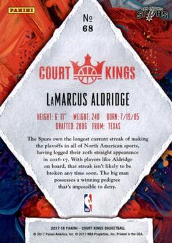 2017-18 Panini Court Kings #68 LaMarcus Aldridge Back