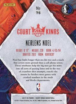 2017-18 Panini Court Kings #76 Nerlens Noel Back