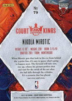 2017-18 Panini Court Kings #79 Nikola Mirotic Back