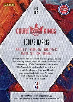 2017-18 Panini Court Kings #95 Tobias Harris Back
