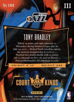 2017-18 Panini Court Kings #192 Tony Bradley Back
