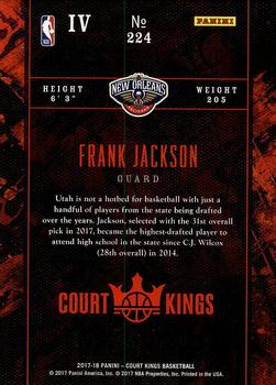 2017-18 Panini Court Kings #224 Frank Jackson Back