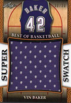 2017 Leaf Best of Basketball Unopened Edition Super Swatch #SS-35 Vin Baker Front