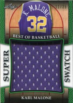 2017 Leaf Best of Basketball Unopened Edition Super Swatch - Green #SS-14 Karl Malone Front