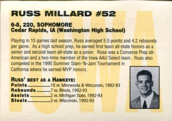 1993-94 Iowa Hawkeyes #NNO Russ Millard Back