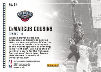 2017-18 Hoops - Lights Camera Action #24 DeMarcus Cousins Back