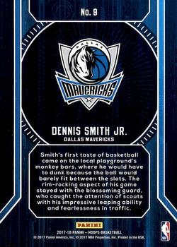 2017-18 Hoops - Faces of the Future #9 Dennis Smith Jr. Back