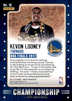 2017-18 Hoops - Championship Moments #16 Kevon Looney Back