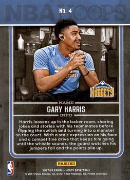 2017-18 Hoops - Back Stage Pass #4 Gary Harris Back