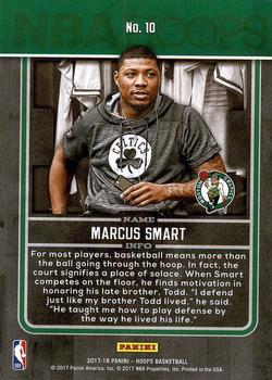 2017-18 Hoops - Back Stage Pass #10 Marcus Smart Back