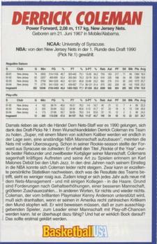 1994-95 Basketball USA Magazine (German) #NNO Derrick Coleman Back