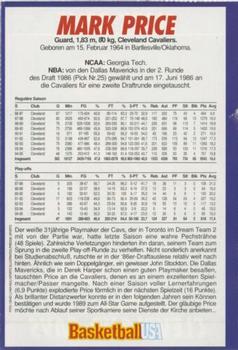 1994-95 Basketball USA Magazine (German) #NNO Mark Price Back