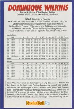1994-95 Basketball USA Magazine (German) #NNO Dominique Wilkins Back