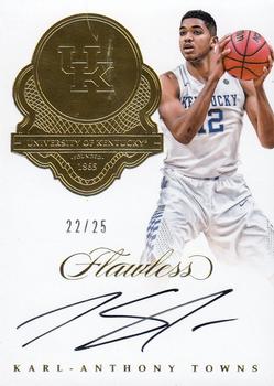 2017 Panini Flawless Collegiate - Team Logo Signatures #TLS-KAT Karl-Anthony Towns Front