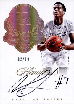 2017 Panini Flawless Collegiate - Team Logo Signatures Gold #TLS-SL Skal Labissiere Front