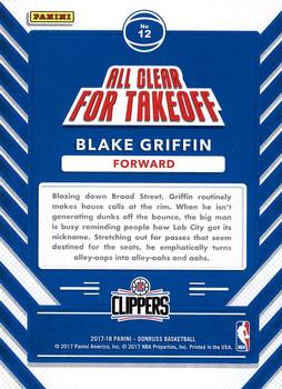 2017-18 Donruss - All Clear for Takeoff #12 Blake Griffin Back