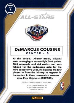2017-18 Donruss - All-Stars #7 DeMarcus Cousins Back