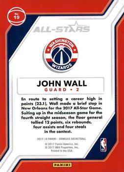 2017-18 Donruss - All-Stars #19 John Wall Back