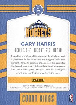 2017-18 Donruss - Court Kings #20 Gary Harris Back