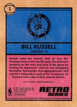 2017-18 Donruss - Retro Series Green Flood #3 Bill Russell Back