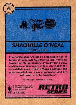 2017-18 Donruss - Retro Series Press Proof #20 Shaquille O'Neal Back