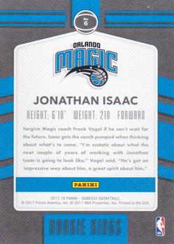 2017-18 Donruss - Rookie Kings Press Proof #6 Jonathan Isaac Back