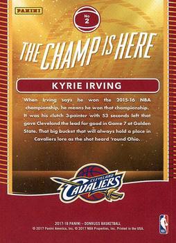 2017-18 Donruss - The Champ is Here #2 Kyrie Irving Back