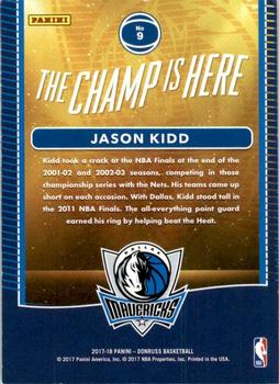 2017-18 Donruss - The Champ is Here Press Proof Blue #9 Jason Kidd Back
