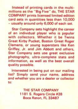 1990-92 Star NBA Ad Cards #NNO Derrick Coleman Back