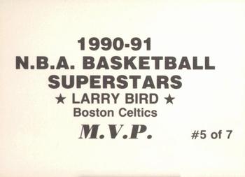 1990-91 N.B.A. Superstars MVP (unlicensed) #5 Larry Bird Back