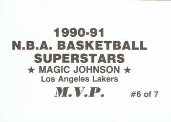 1990-91 N.B.A. Superstars MVP (unlicensed) #6 Magic Johnson Back
