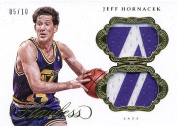 2016-17 Panini Flawless - Dual Patches Gold #DPT-JH Jeff Hornacek Front