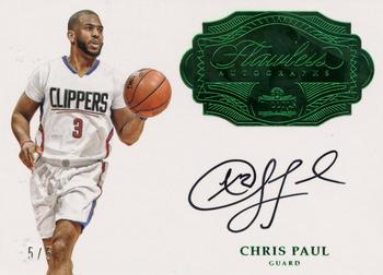 2016-17 Panini Flawless - Flawless Autographs Emerald #FA-CP3 Chris Paul Front