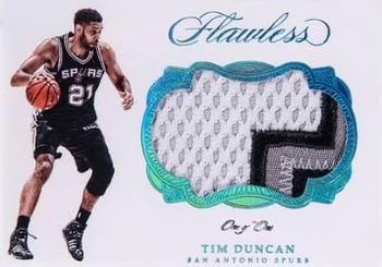 2016-17 Panini Flawless - Patches Platinum #P-TDU Tim Duncan Front