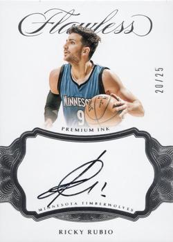 2016-17 Panini Flawless - Premium Ink #PI-RR Ricky Rubio Front