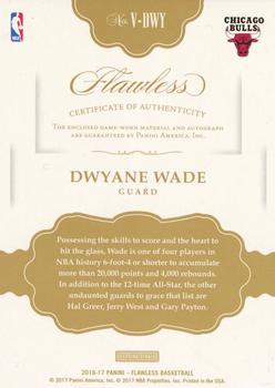 2016-17 Panini Flawless - Vertical Patch Autographs #V-DWY Dwyane Wade Back
