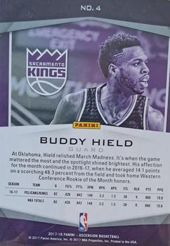 2017-18 Panini Ascension - Red #4 Buddy Hield Back