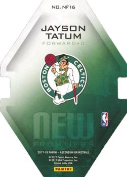 2017-18 Panini Ascension - New Frontiers Die Cuts #NF16 Jayson Tatum Back
