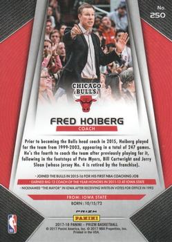 2017-18 Panini Prizm - Prizms Red White and Blue #250 Fred Hoiberg Back