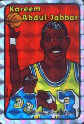 1985 Prism Jewel NBA Stickers #NNO Kareem Abdul-Jabbar Front