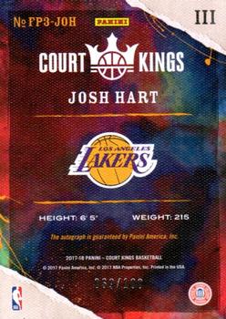 2017-18 Panini Court Kings - Fresh Paint III #FP3-JOH Josh Hart Back