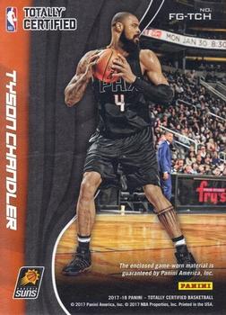 2017-18 Panini Totally Certified - Fabric of the Game #FG-TCH Tyson Chandler Back