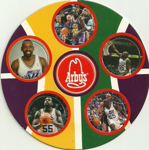 1995-96 Arby's Utah Jazz Discs #NNO Antoine Carr Front