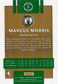 2017-18 Donruss Optic #8 Marcus Morris Back