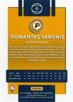 2017-18 Donruss Optic #57 Domantas Sabonis Back
