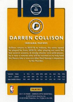 2017-18 Donruss Optic #60 Darren Collison Back