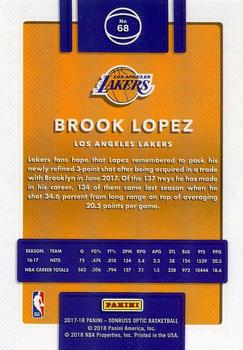 2017-18 Donruss Optic #68 Brook Lopez Back