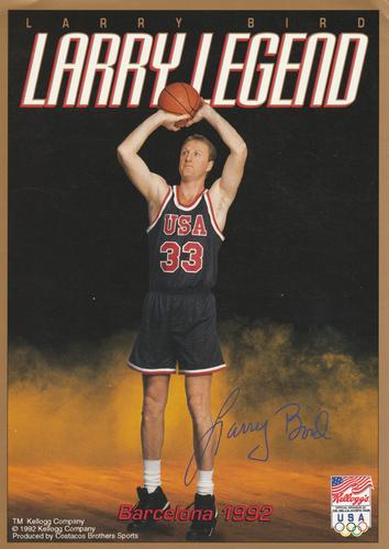 1992 Kellogg's Team USA Mini Posters #NNO Larry Bird Front