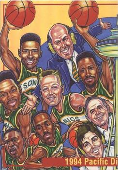1993-94 Taco Time Seattle SuperSonics Playoff #NNO Team Photo / Squatch Front