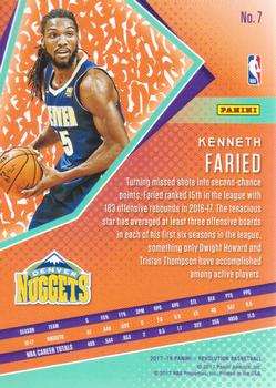 2017-18 Panini Revolution - Chinese New Year #7 Kenneth Faried Back